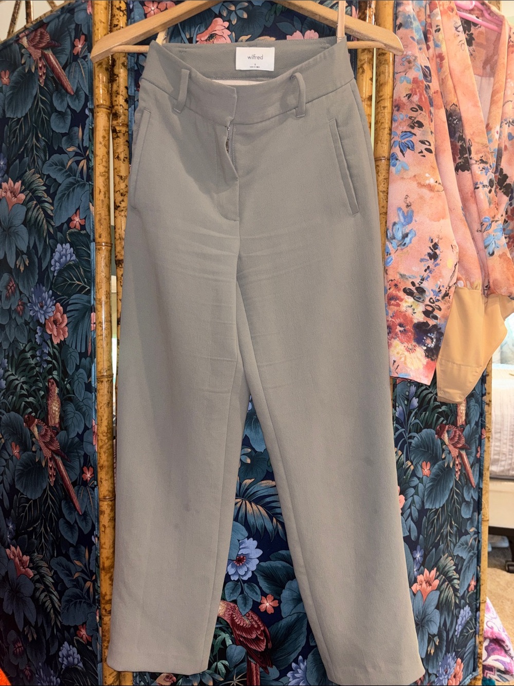 Wilfred Gray Wide-Leg Trousers